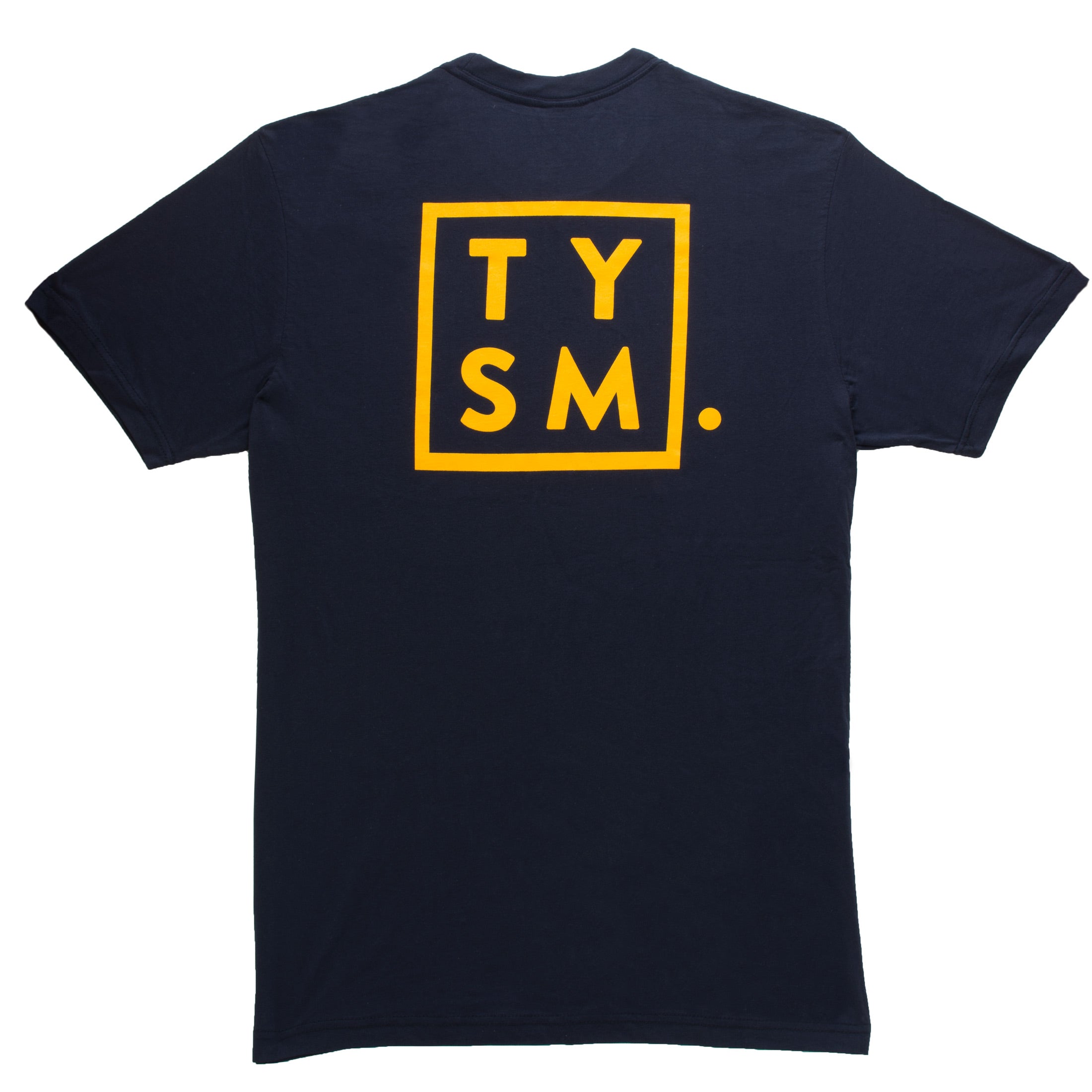 TYSM Box Tee Navy/Gold - thankyouapparel