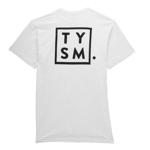 TYSM Box Tee White/Black - thankyouapparel